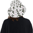 Cute Boston Terrier Dog With Red Hearts White Theme Unisex Bucket Hat