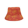 Flame Fire Pattern Red Background Unisex Bucket Hat