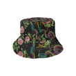 Dragons Flower Design Pattern Unisex Bucket Hat