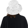 Alluring Snowflake Pattern White Background Bucket Hat