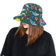 Colorful Blue Shark Pattern Unisex Bucket Hat