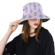 Faint Lavender Pattern Purple Background Unisex Bucket Hat