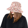 Pink Camel Leaves Pattern Lovely Unisex Bucket Hat