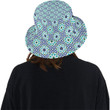 Arabic Morocco Pattern Blue Theme Unisex Bucket Hat