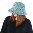 Arabic Morocco Pattern Blue Theme Unisex Bucket Hat