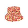 Red Grapefruit Pattern Print Design Unisex Bucket Hat