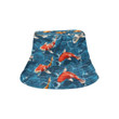 Koi Fish Carp Fish In Water Pattern Unisex Bucket Hat