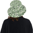 Faint Palm Leaves Pattern 4 Unisex Bucket Hat
