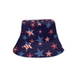 Dark Usa Star Pattern Theme Unisex Bucket Hat