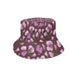 Peony Pattern Print Design Brown Background Unisex Bucket Hat