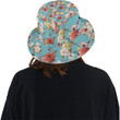 Summer Floral Pattern Blue Skin Unisex Bucket Hat