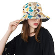 Colorful Ginkgo Leaves Pattern White Skin Unisex Bucket Hat