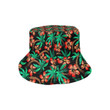 Hawaiian Design Pattern Black Skin Bucket Hat