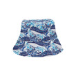 Blue Whale Starfish Pattern Unisex Bucket Hat