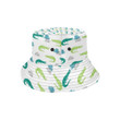 Watercolor Crocodile Design Pattern Unisex Bucket Hat