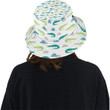 Watercolor Crocodile Design Pattern Unisex Bucket Hat