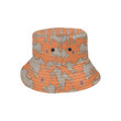 Rhino Pattern Orange Theme Unisex Bucket Hat