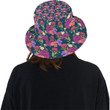 Dahlia Pattern Print Design Unisex Bucket Hat