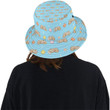 Brown Sleep Sloth Pattern Unisex Bucket Hat