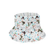 Snowman Pattern White Background Unisex Bucket Hat