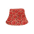 Beautiful Red Grapefruit Pattern Print Design Unisex Bucket Hat