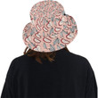 Apple Pattern Pink Background Unisex Bucket Hat