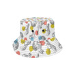 Siberian Husky And Colorful Circle Pattern Unisex Bucket Hat