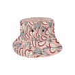 Apple Pattern Pink Background Unisex Bucket Hat