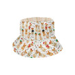 Christmas Corgi Dog Pattern Background Unisex Bucket Hat