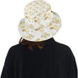 Gold Umbrella White Background Unisex Bucket Hat