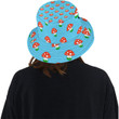 Mushroom Pokkadot Blue Pattern Unisex Bucket Hat