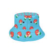 Mushroom Pokkadot Blue Pattern Unisex Bucket Hat