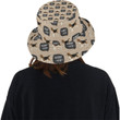 Tan Theme Beagle Pattern Unisex Bucket Hat