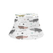 Cute Crocodile Pattern White Background Unisex Bucket Hat
