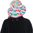 Colorful Dragonfly Design Pattern Unisex Bucket Hat