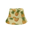 Pineapple Pattern Pokka Dot Yellow Background Unisex Bucket Hat