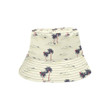 Palm Tree Pattern Cream Skin Unisex Bucket Hat