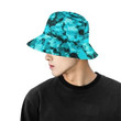 Aqua Turquoise Tie-dye Pattern Unisex Bucket Hat
