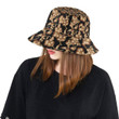 Brown Hibiscus Pattern Cool Unisex Bucket Hat