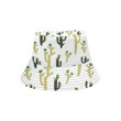 Charming Cactus Pattern White Theme Unisex Bucket Hat