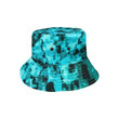 Aqua Turquoise Tie-dye Pattern Unisex Bucket Hat