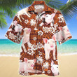 Pig Red Tribal Pattern 3D Hawaiian Shirt