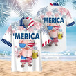 Cute Pig Merica For Independence Day Aloha 3D Hawaiian Shirt