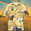 Charolais Cattle Lovers Farm Beach Summer 3D Hawaiian Shirt