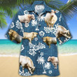 White Charolais Cattle Lovers Blue Tribal Beach Summer 3D Hawaiian Shirt