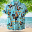 Strong Chicken Seamless Pattern Beach Summer 3D Hawaiian Shirt