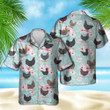 Colorful Floral Chicken Beach Summer 3D Hawaiian Shirt
