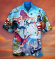 Happy Dragons On Christmas Beach Summer 3D Hawaiian Shirt