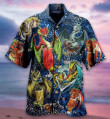 Funny Dragon With Cocktail Galaxy Unisex Beach Summer 3D Hawaiian Shirt