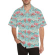 Flamingo Background Themed Print Beach Summer 3D Hawaiian Shirt
